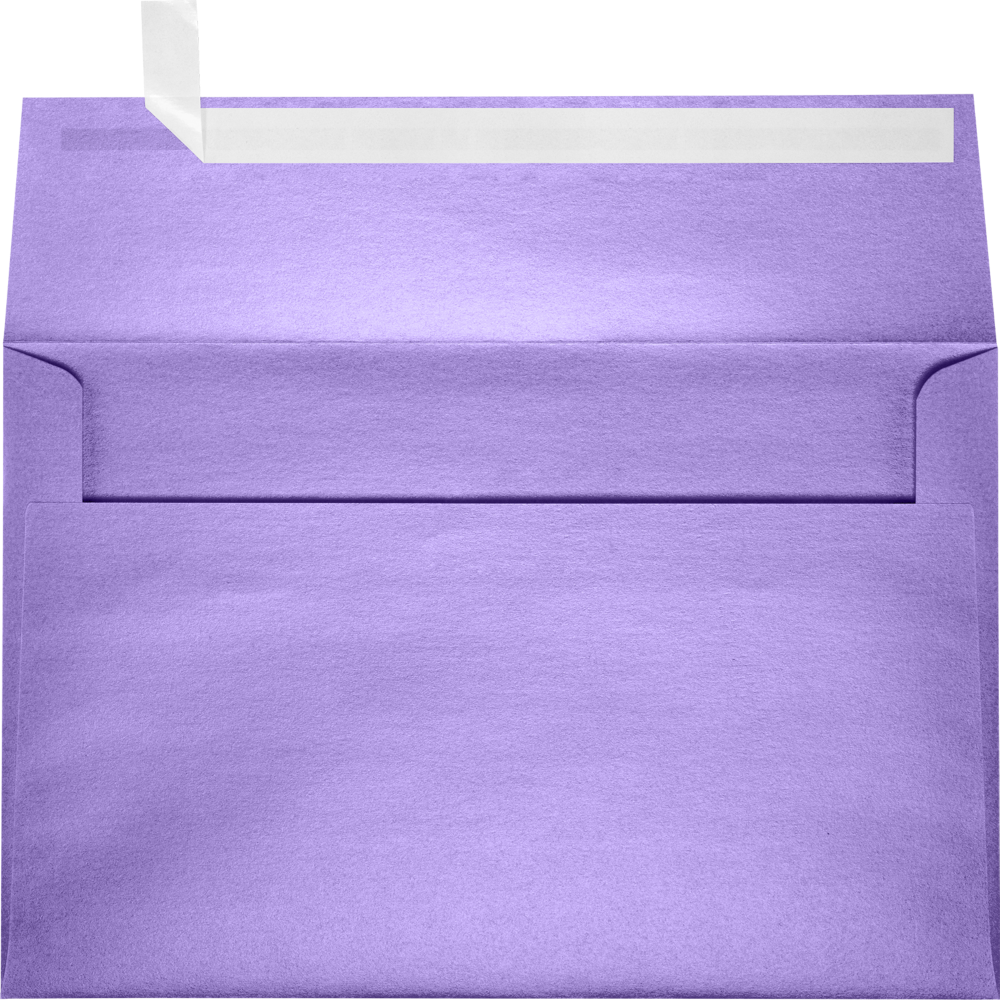 Amethyst Purple Metallic 32lb A9 Invitation Envelopes (5 3/4 x 8 3/4) with Peel & Seal