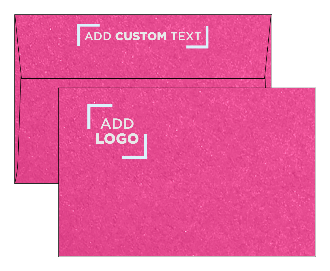 Azalea Fuchsia Pink Metallic 32lb A9 Invitation Envelopes (5 3/4 x 8 3/4) with Peel & Seal