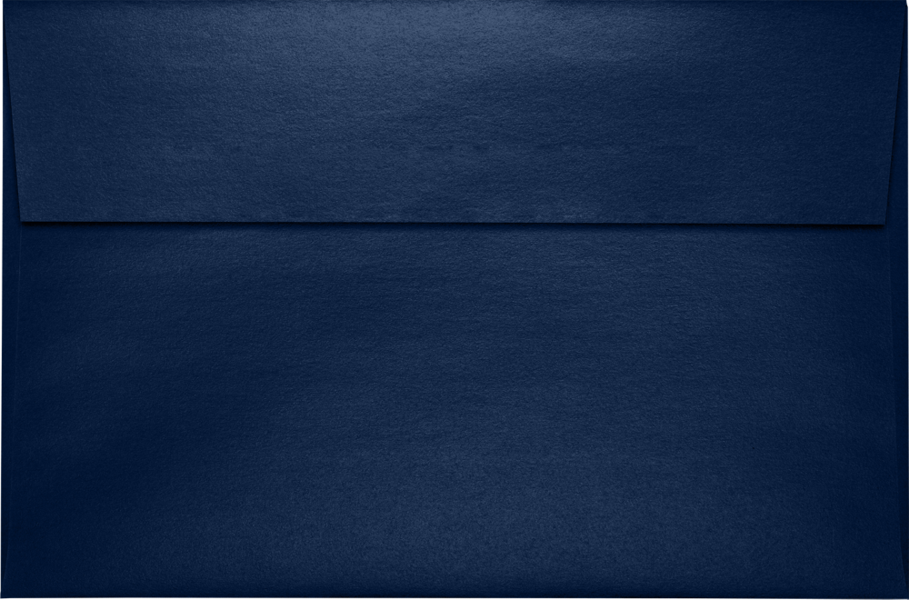 Lapis Navy Blue Metallic 32lb A9 Invitation Envelopes (5 3/4 x 8 3/4) with Peel & Seal