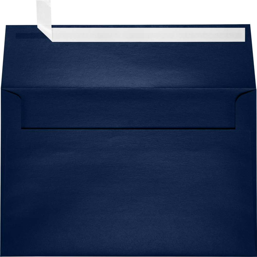 Lapis Navy Blue Metallic 32lb A9 Invitation Envelopes (5 3/4 x 8 3/4) with Peel & Seal