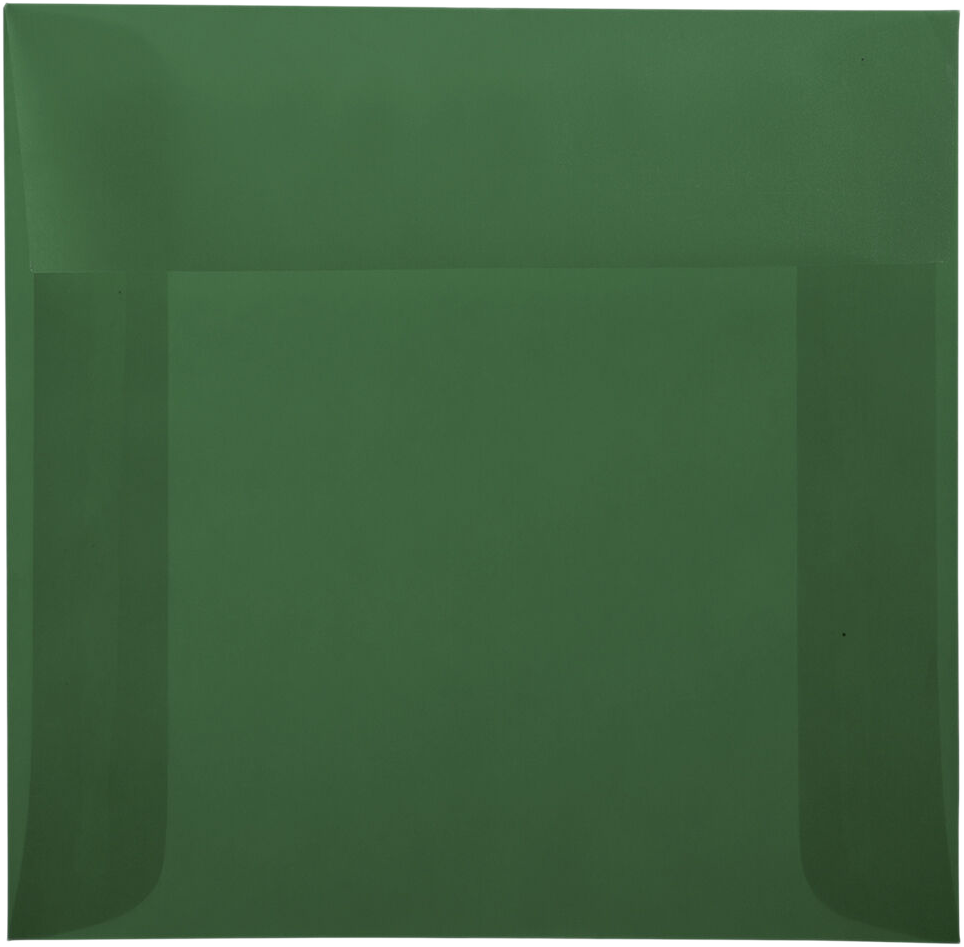 Racing Green Translucent 30lb 6 x 6 Square Envelopes
