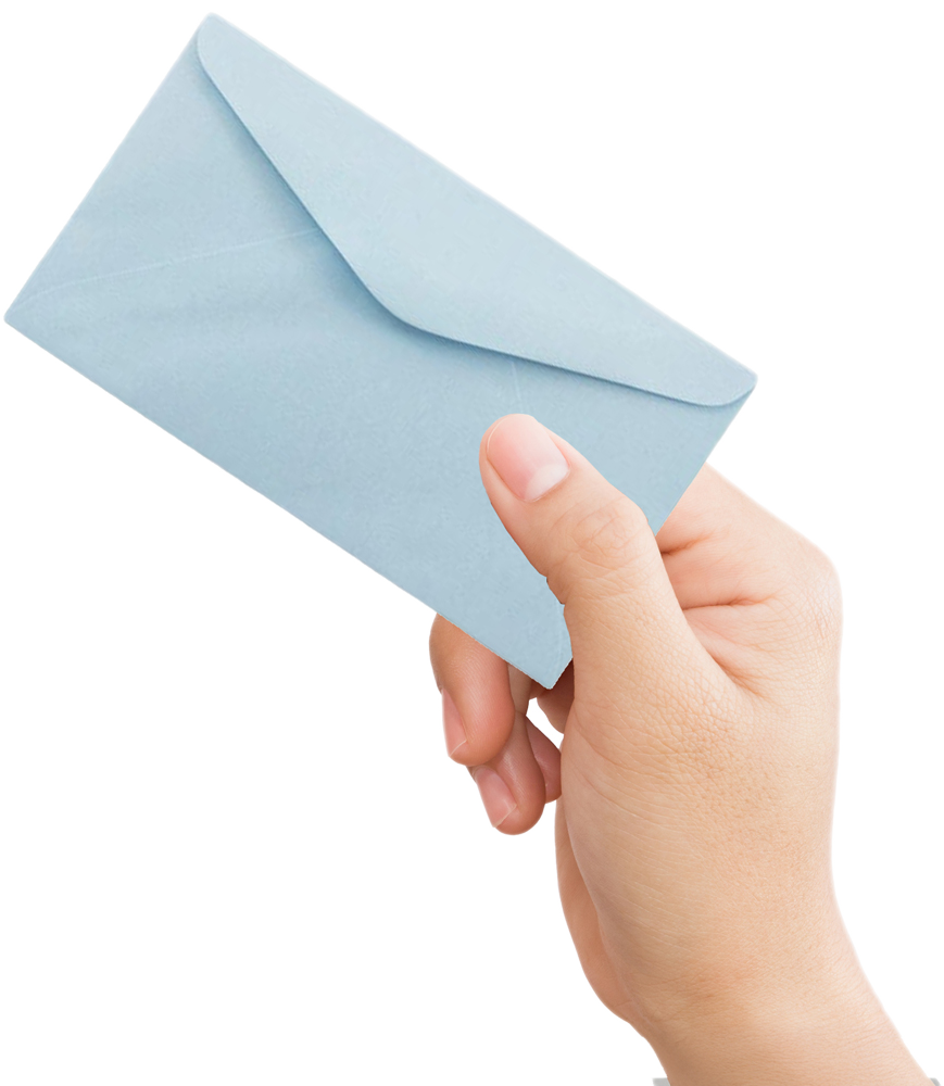 Pastel Blue 24lb #6 3/4 Regular Envelopes (3 5/8 x 6 1/2)