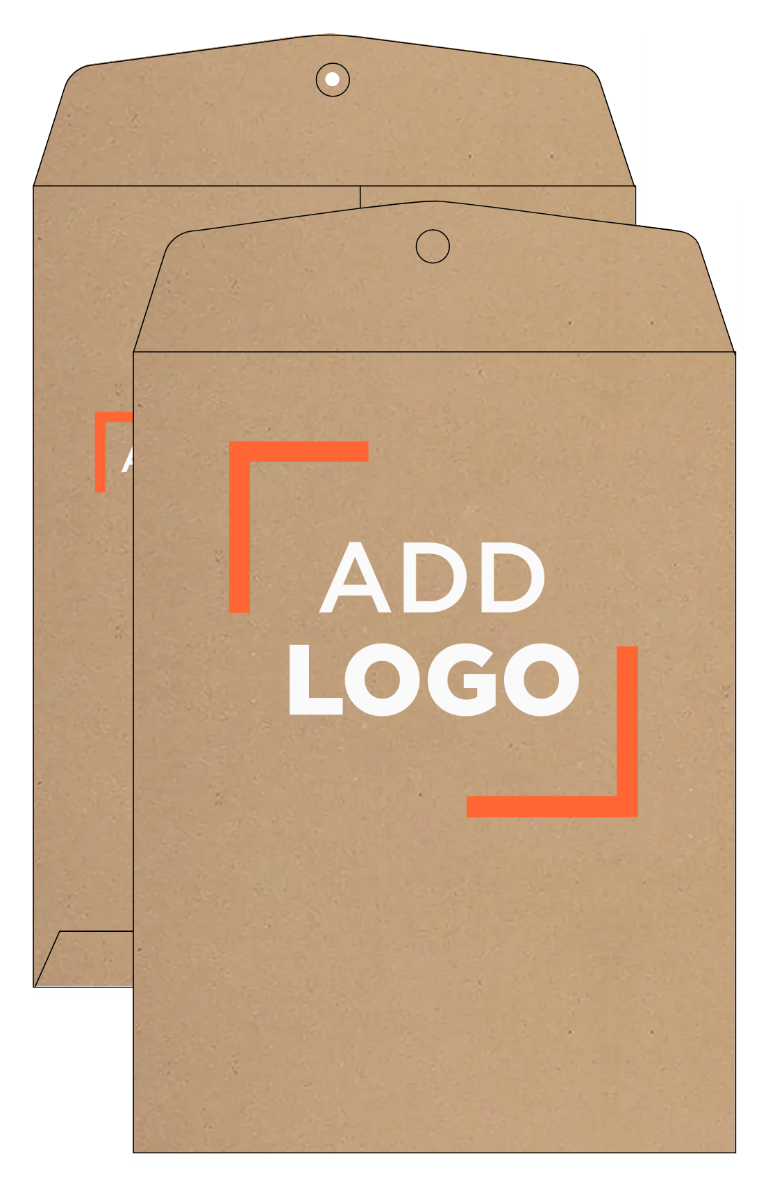 Grocery Bag 28lb 9 x 12 Open End Envelopes with Clasp