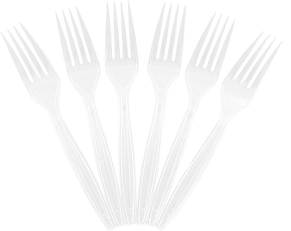 Clear Plastic Forks - 100 Pack