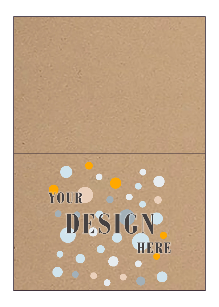 Grocery Bag 65lb 5 x 7 Foldover Cards