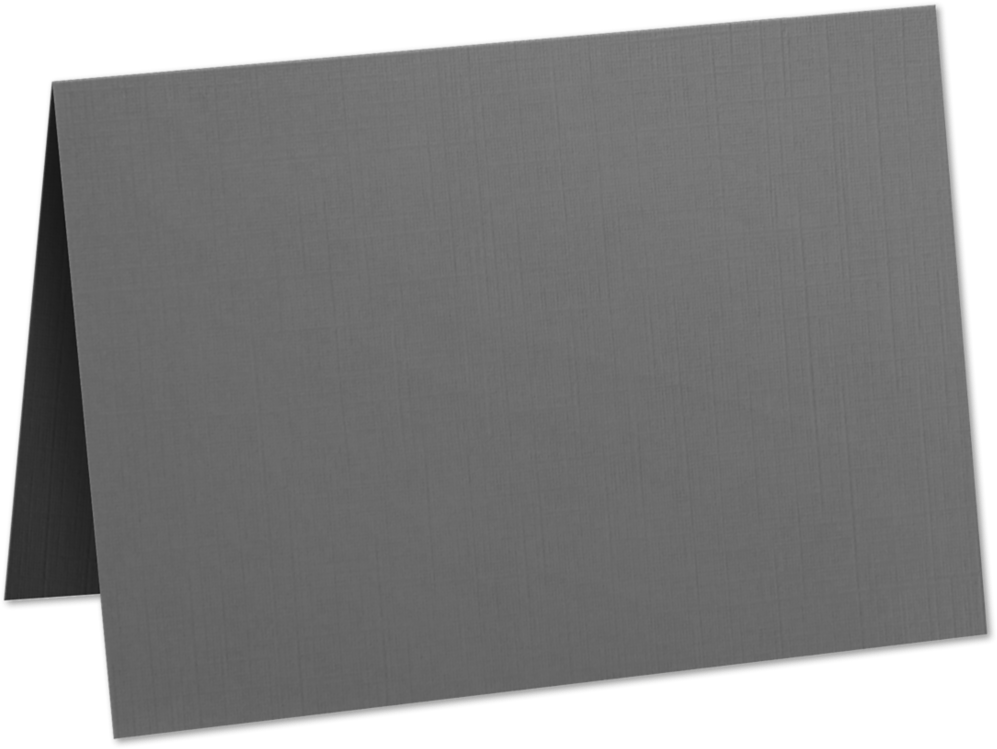Sterling Gray Linen 100lb 5 x 7 Foldover Cards