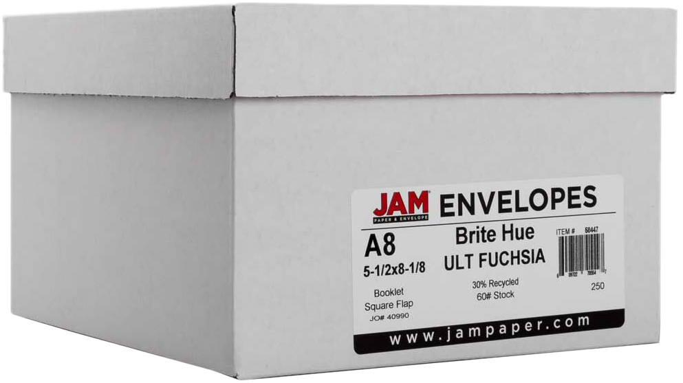 Fuchsia Pink Magenta 32lb A8 Invitation Envelopes (5 1/2 x 8 1/8)