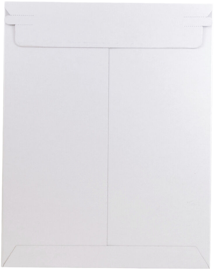 White 130lb 9 3/4 x 12 1/4 Photo Mailer Envelopes with Peel & Seal