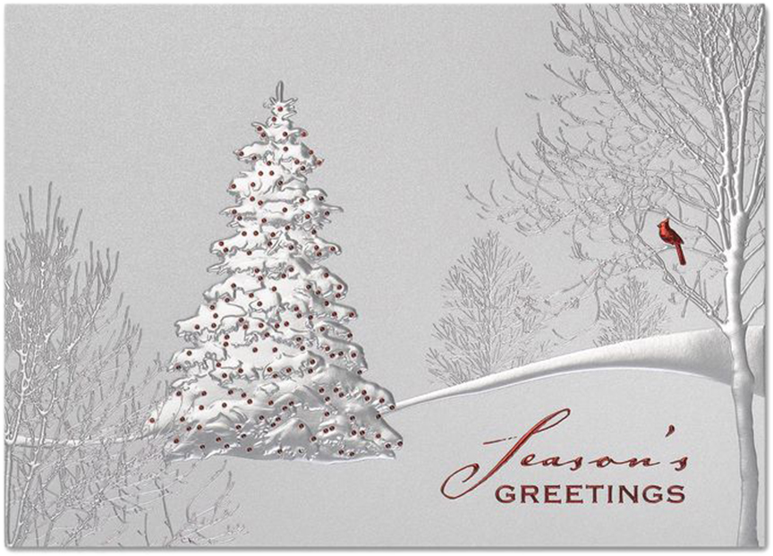 Treeline Seasons Greetings Christmas Cards