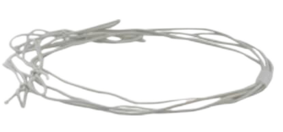 White 16 Inch Elastic Stretch Loops with Pre-tied Bows
