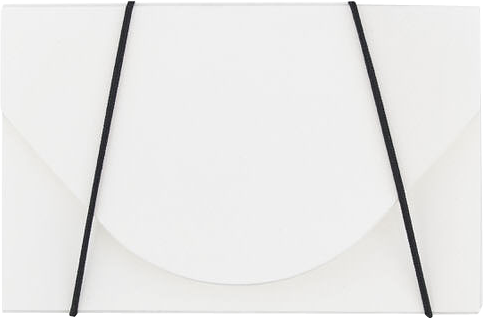 White Solid Plastic Business Card Case - 20 Card Capacity