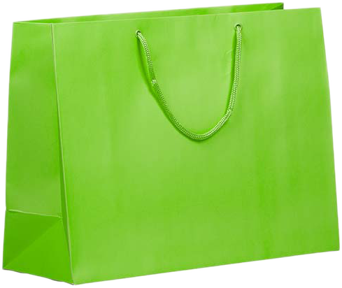 Lime Green X-Large Matte Gift Bags (16 x 12 x 6)