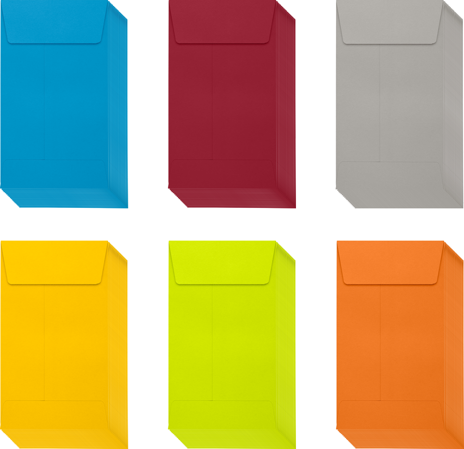 Assorted #5 1/2 Coin Envelope (3 1/8 x 5 1/2) - 150 Pack