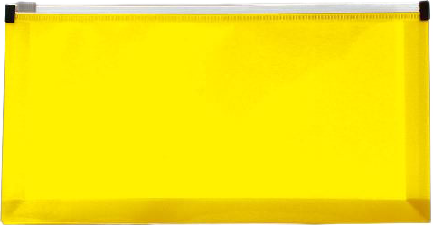 Yellow #10 Business Plastic Envelopes (4 1/8 x 9 1/2) with Zip Closure