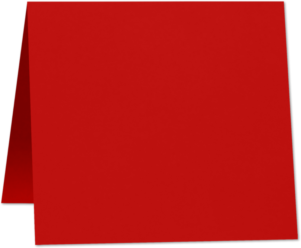 Ruby Red 100lb 5 x 5 Square Foldover Cards
