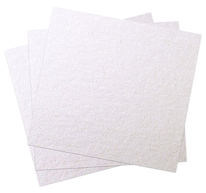 Crystal White Metallic 100lb 5 x 5 Square Foldover Cards