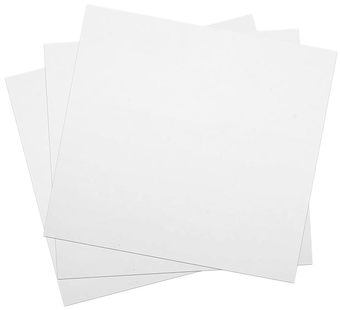 Bright White 100lb 5 x 5 Square Blank Note Cards