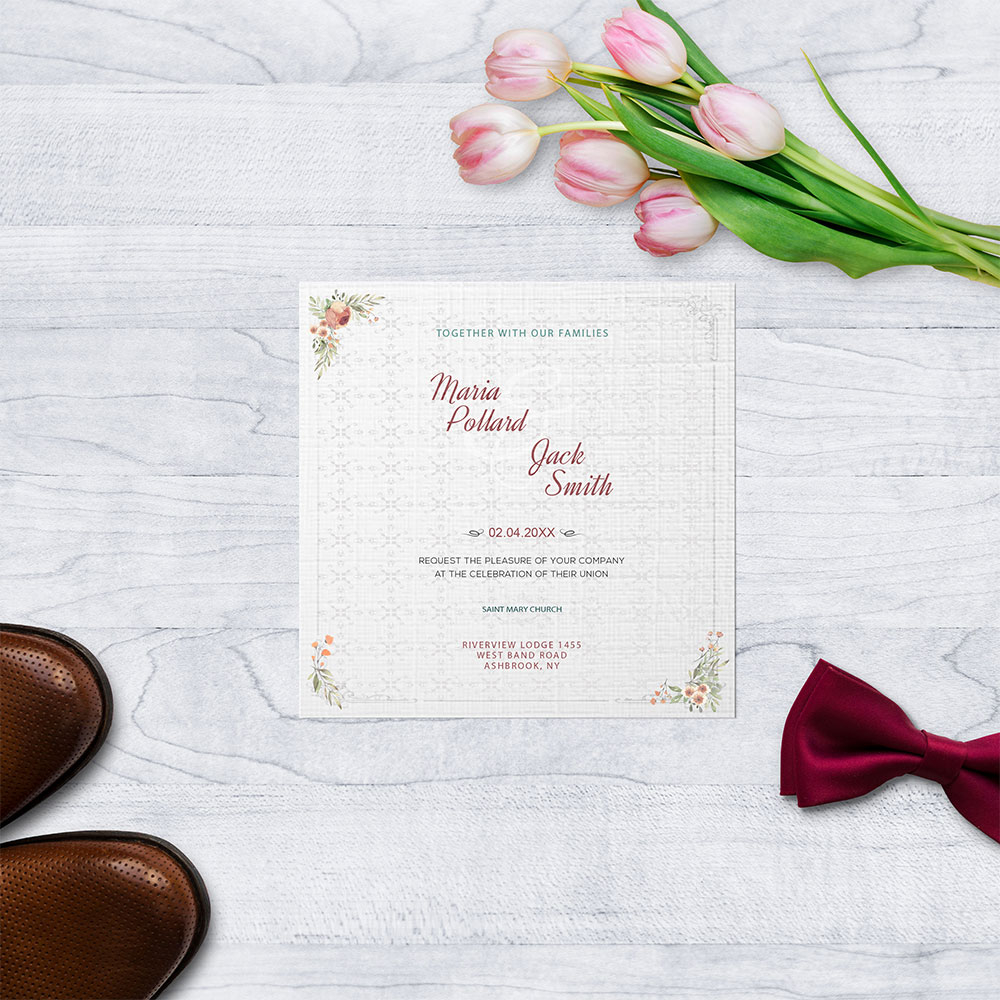 White Linen 100lb 5 x 5 Square Blank Note Cards