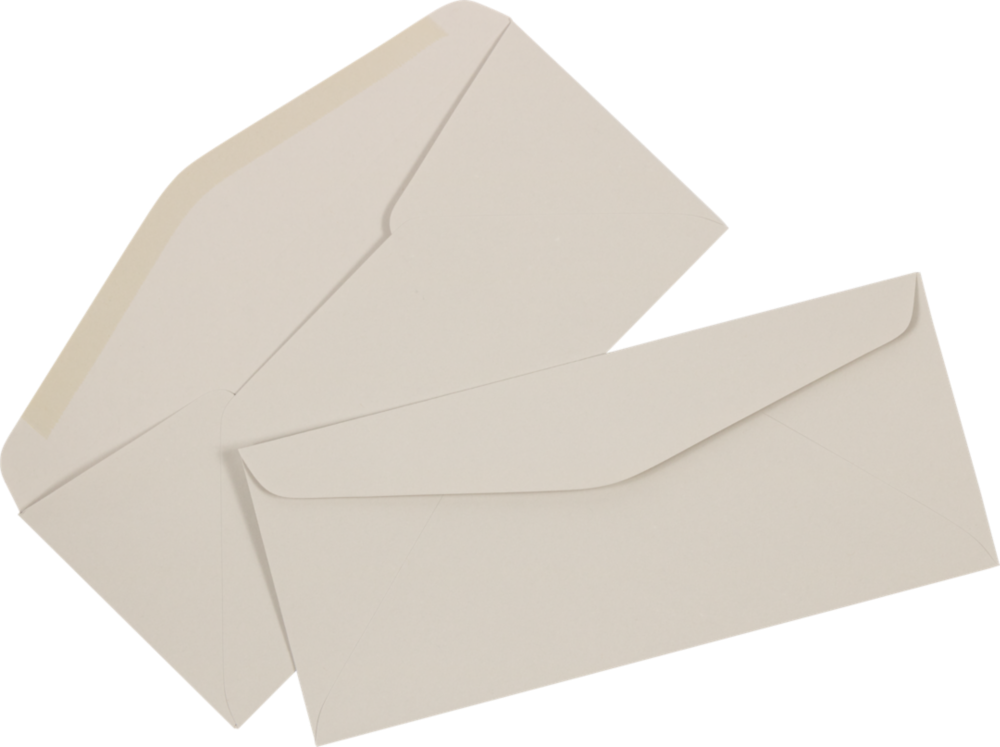 Pastel Gray 24lb #10 Regular Envelopes (4 1/8 x 9 1/2)