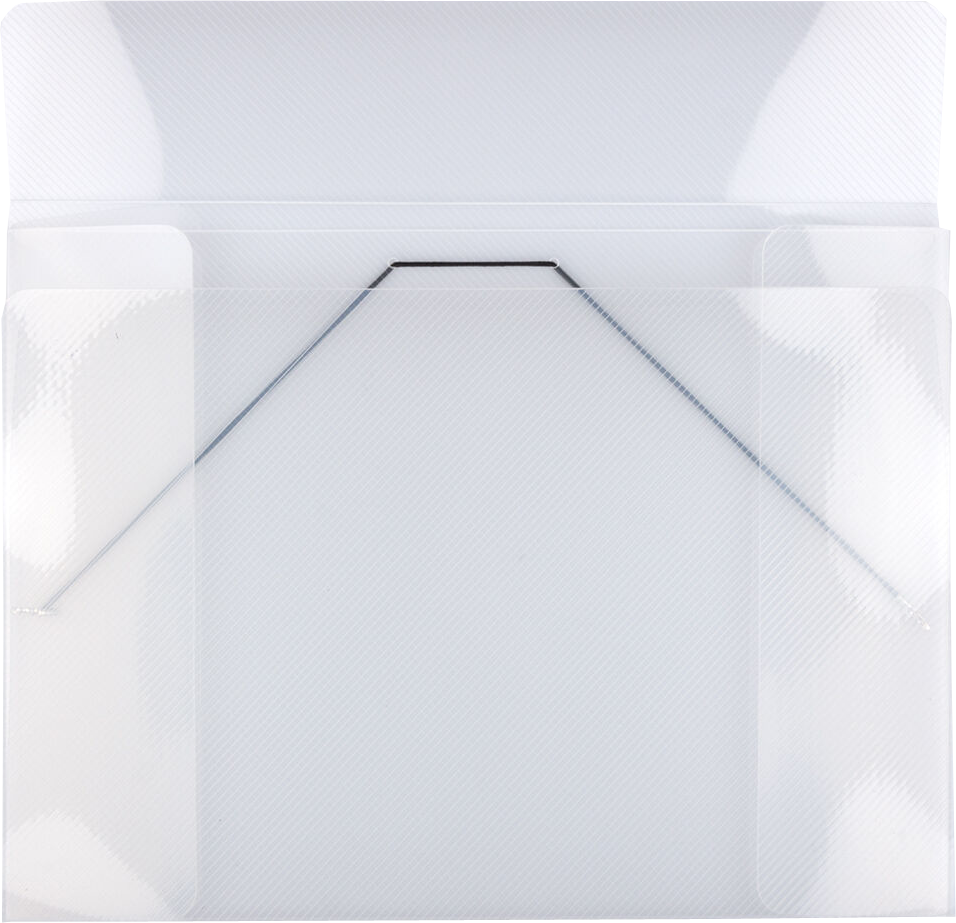 Clear Grid 11 x 15 x 1/2 Plastic Portfolios with Elastic