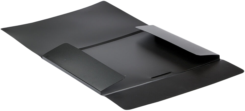 Black 11 x 15 x 1/2 Plastic Portfolios with Elastic