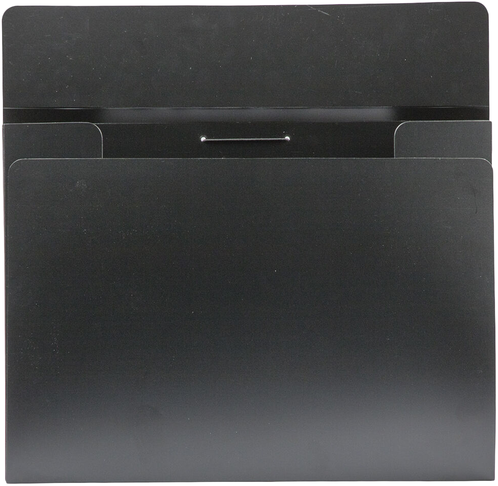 Black 11 x 15 x 1/2 Plastic Portfolios with Elastic
