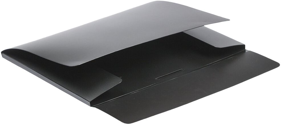 Black 11 x 15 x 1/2 Plastic Portfolios with Elastic