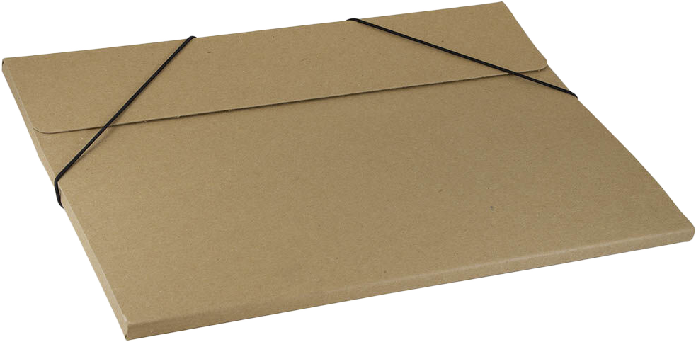 Brown Kraft Large 11 x 15 x 3/8 Elastic Portfolios