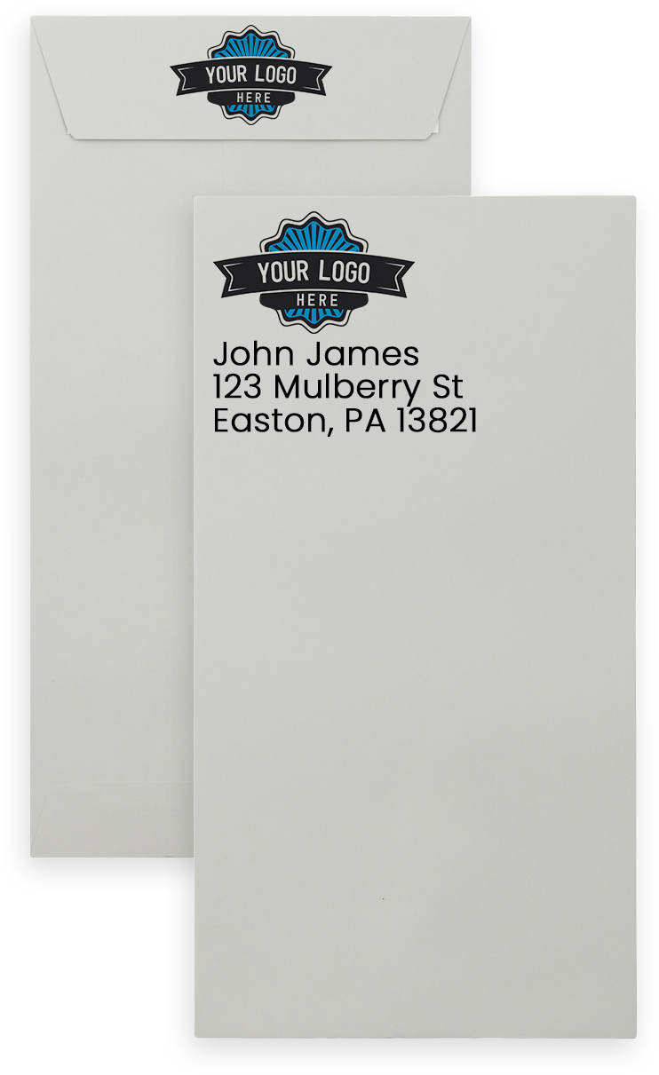 Pastel Gray 24lb 6 x 11 1/2 Policy Envelopes with Peel & Seal