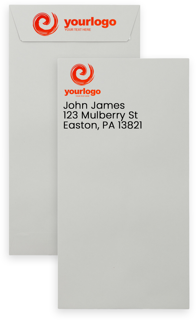 Pastel Gray 24lb 6 x 11 1/2 Policy Envelopes with Peel & Seal