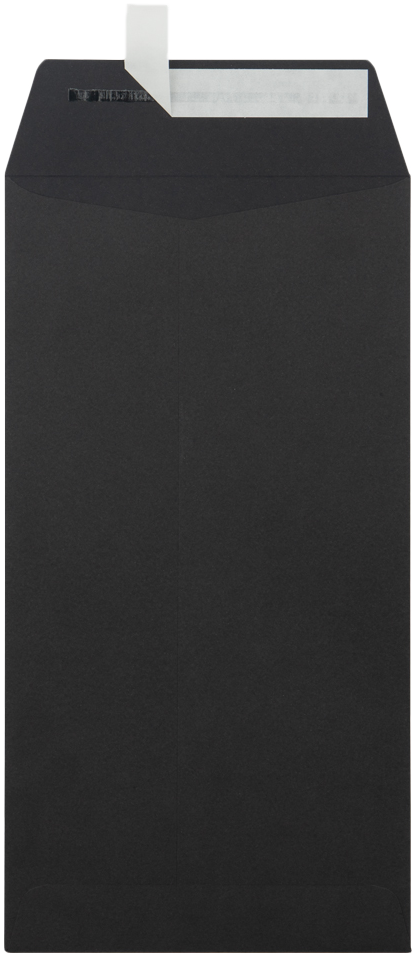 Smooth Midnight Black 32lb 6 x 11 1/2 Policy Envelopes with Peel & Seal