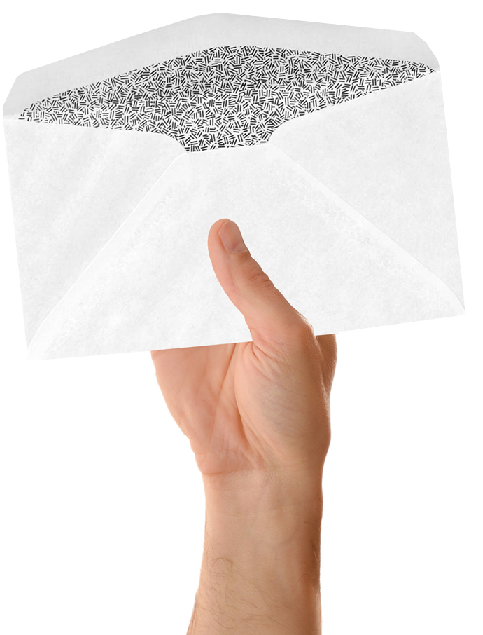 White with Security Tint 24lb #6 3/4 Regular Envelopes (3 5/8 x 6 1/2)