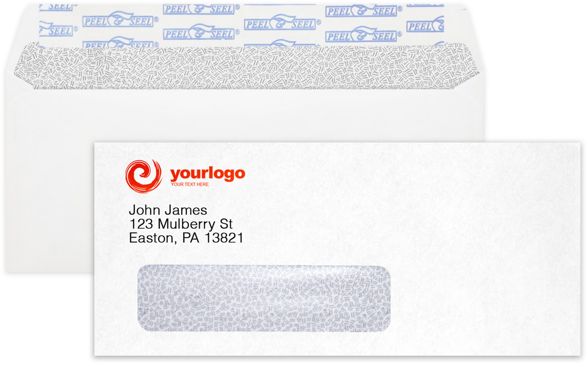 White with Security Tint 24lb #10 Window Envelopes (4 1/8 x 9 1/2)
