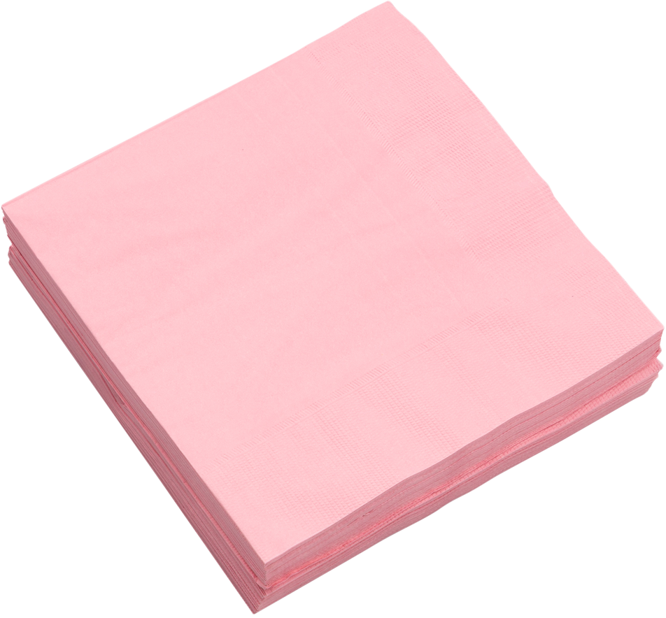 Baby Pink 6 1/2 x 6 1/2 3-Ply Lunch Napkins