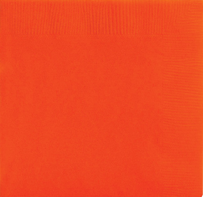 Orange 6 1/2 x 6 1/2 3-Ply Lunch Napkins