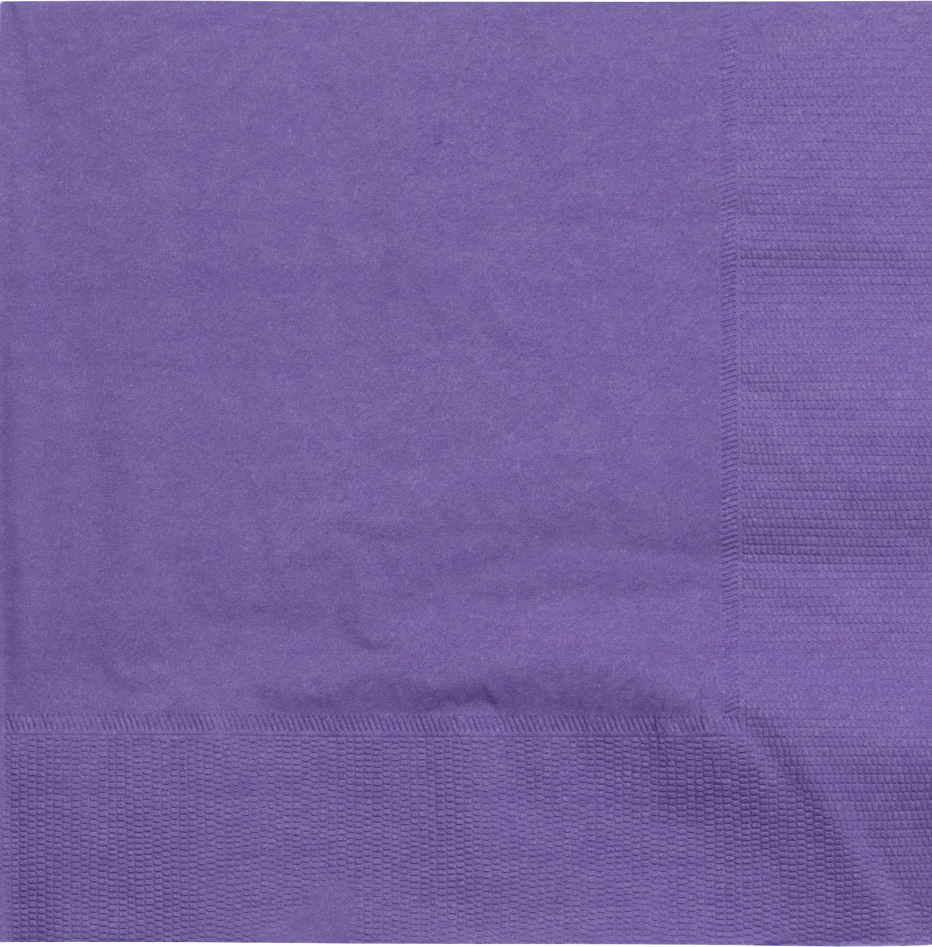 Purple 6 1/2 x 6 1/2 3-Ply Lunch Napkins