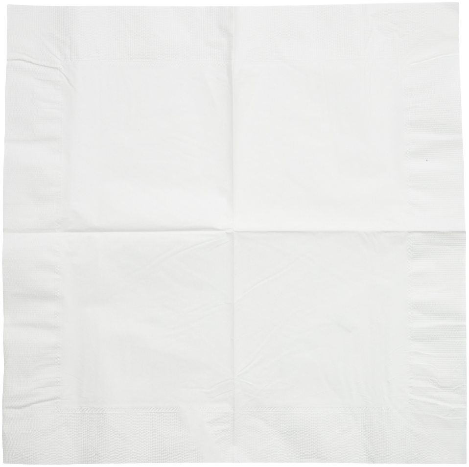 White 6 1/2 x 6 1/2 3-Ply Lunch Napkins