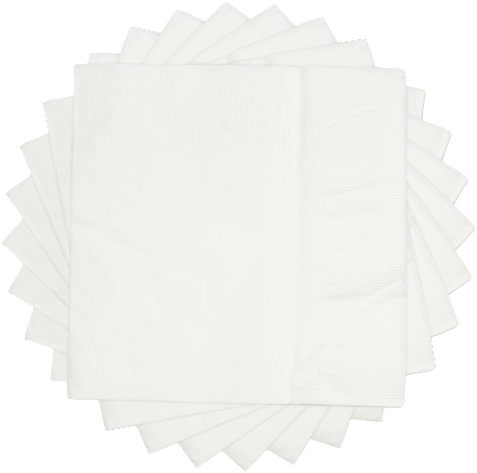 White 6 1/2 x 6 1/2 3-Ply Lunch Napkins