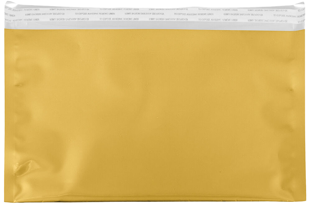 Gold Foil 32lb 6 1/8 x 9 1/2 Booklet Envelopes with Peel & Seal