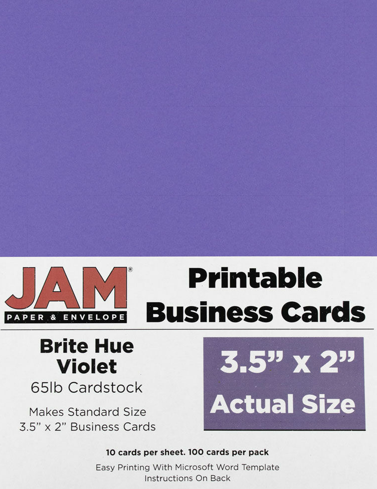 Bright Violet Business Cards - 100 Pack