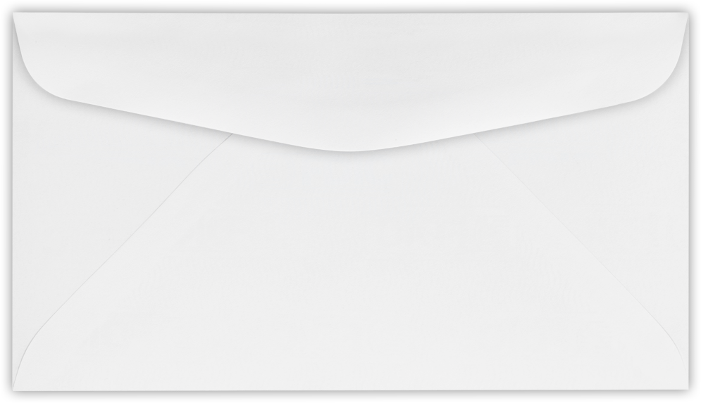 White with FDIC Security Tint 24lb #6 3/4 Regular Envelopes (3 5/8 x 6 1/2)