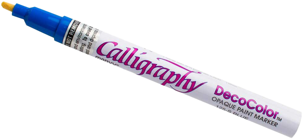 Blue Calligraphy Opaque Paint Marker
