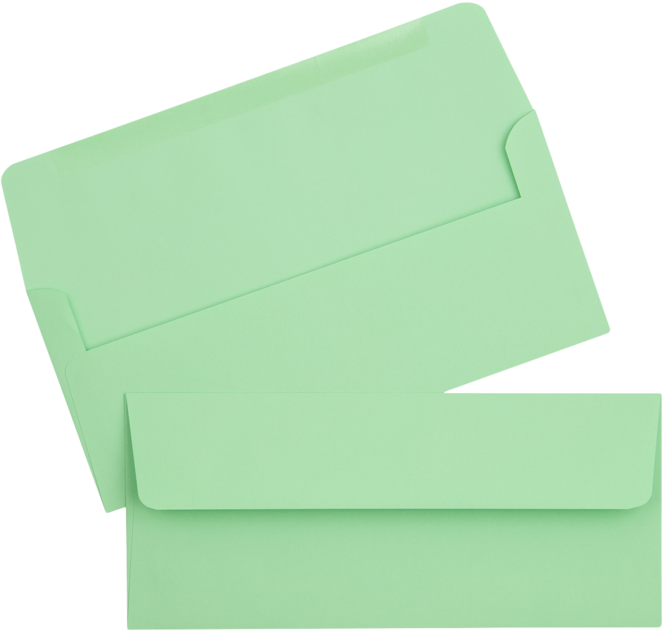 Pastel Green 24lb #10 Regular Envelopes (4 1/8 x 9 1/2)