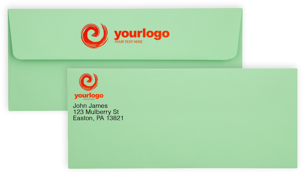 Pastel Green 24lb #10 Regular Envelopes (4 1/8 x 9 1/2)