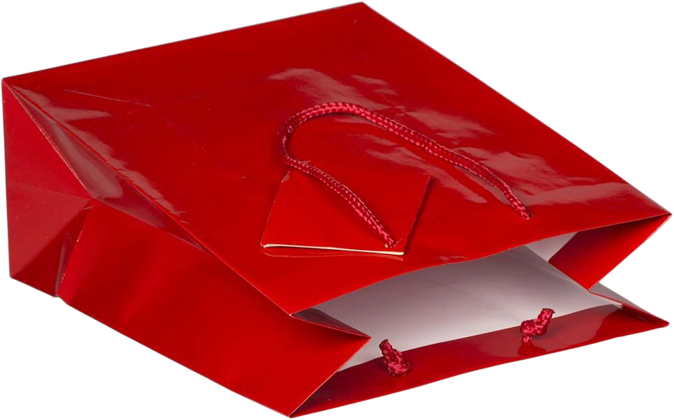 Red Medium Glossy Gift Bags (8 x 10 x 4)
