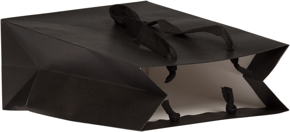 Black Kraft Recycled Medium Matte Heavy Duty Gift Bags (8 x 10 x 4)