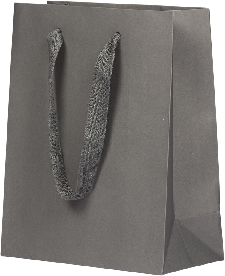 Gray Kraft Recycled Medium Matte Heavy Duty Gift Bags (8 x 10 x 4)