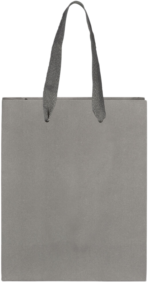 Gray Kraft Recycled Medium Matte Heavy Duty Gift Bags (8 x 10 x 4)