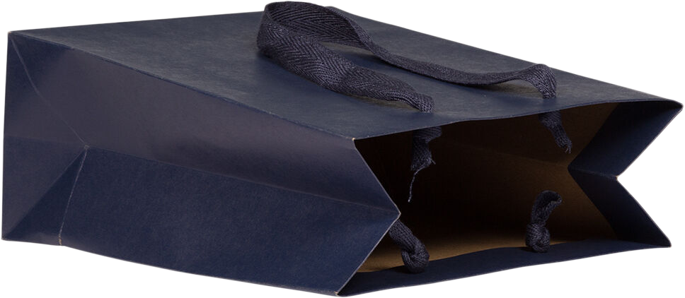 Navy Blue Kraft Recycled Medium Matte Heavy Duty Gift Bags (8 x 10 x 4)