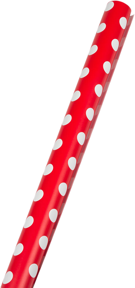 Red with White Dots Wrapping Paper (25 Sq Ft)